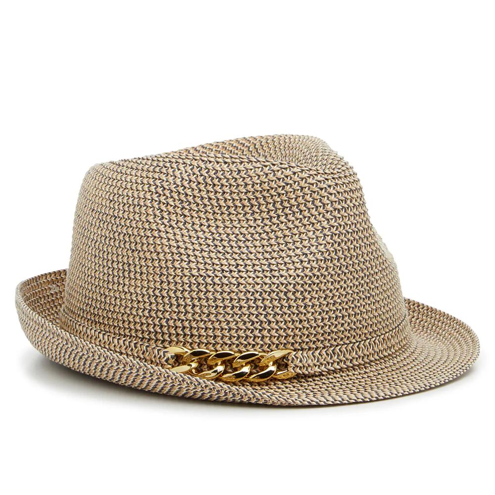 Kelly & Katie Chainlink Fedora | Women's | Tan/Navy Cover