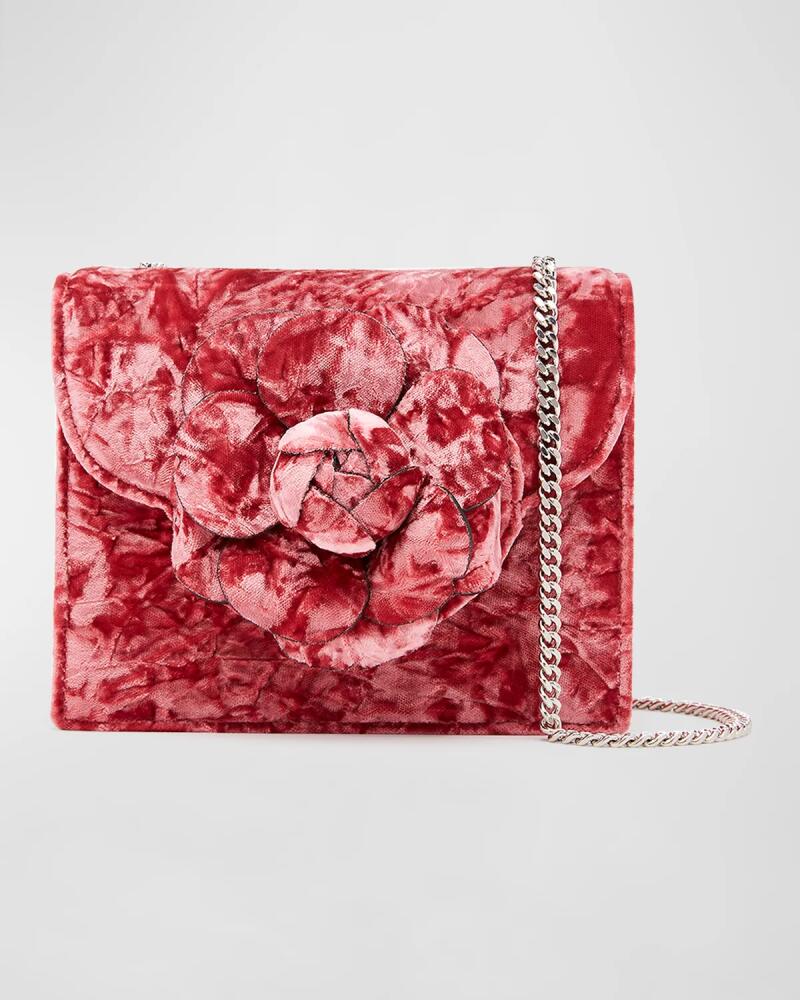 Oscar de la Renta Tro Mini Crushed Velvet Crossbody Bag Cover