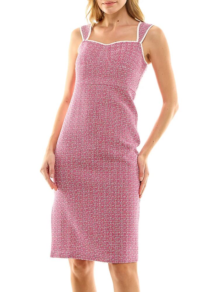 Nicole Miller Women's Tweed Sheath Dress - Rose Cover