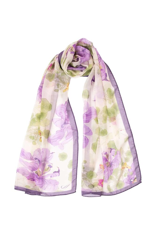 Elizabetta Monique - Long Sheer Silk Scarf for Women in Lavender Cover