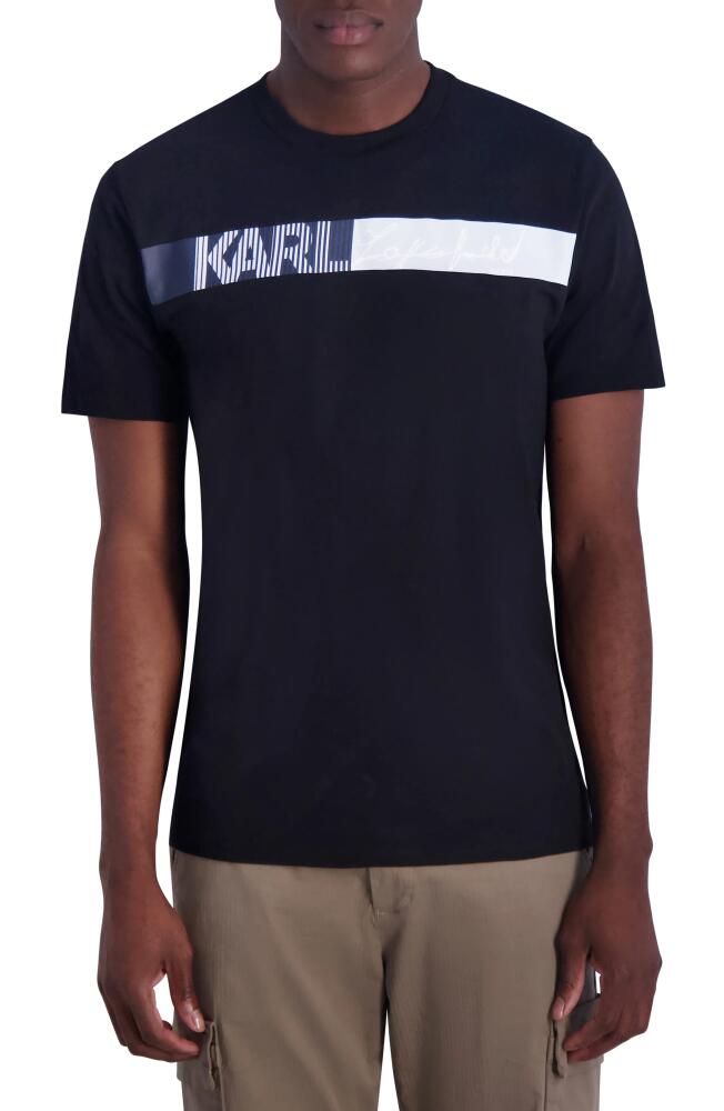 Karl Lagerfeld Paris Logo Graphic T-Shirt in Black Cover