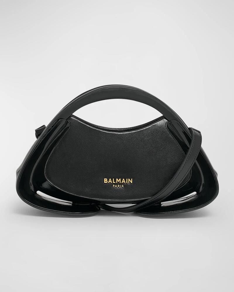 Balmain Jolie Madam Small Top-Handle Bag in Faux Leather Cover