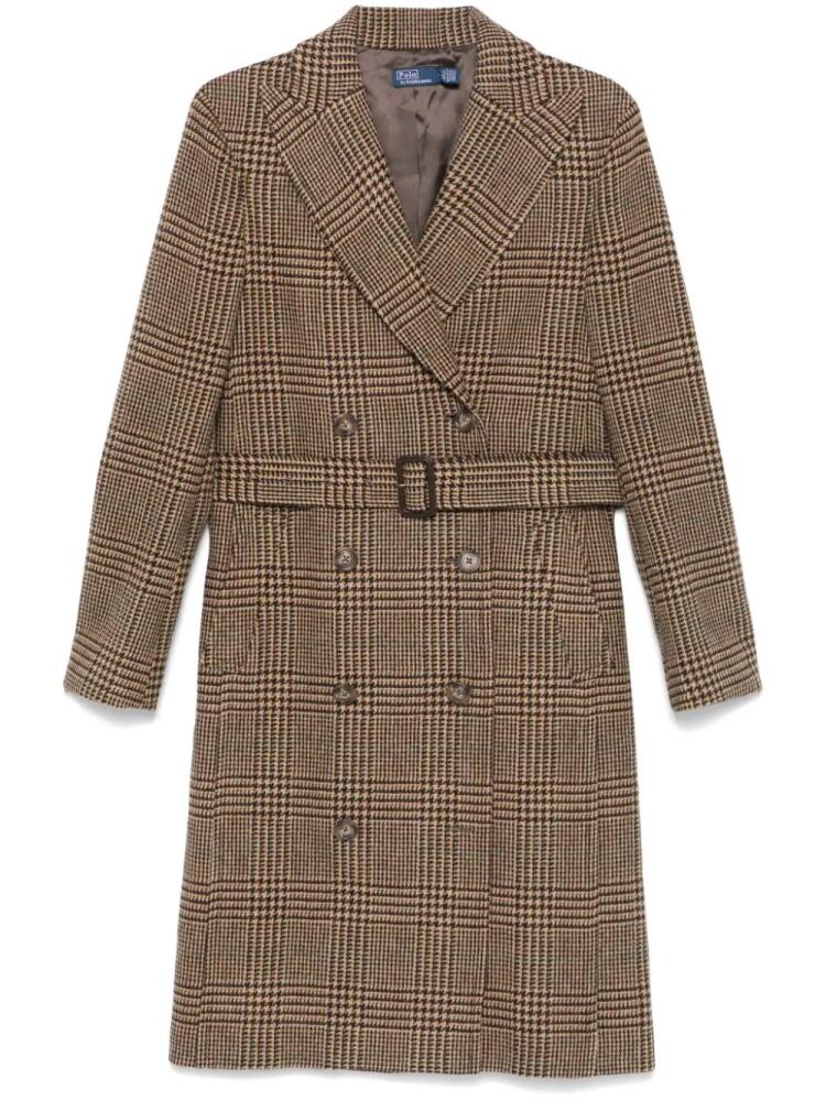 Polo Ralph Lauren checked coat - Brown Cover