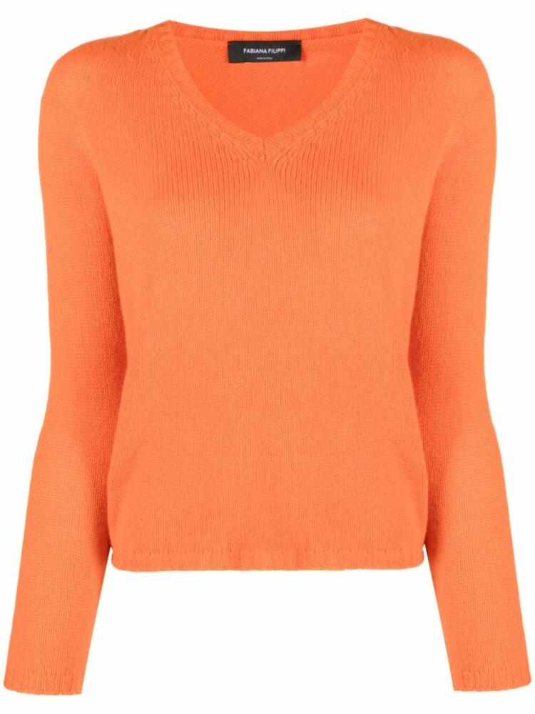 Fabiana Filippi V-neck cashmere jumper - Orange Cover