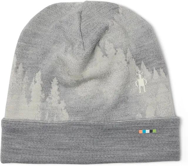 Smartwool Thermal Merino Reversible Cuffed Beanie (Light Gray Foggy Pines) Beanies Cover