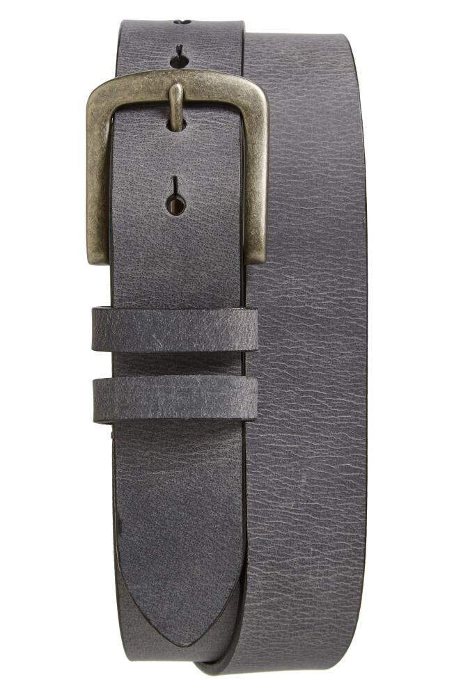 Torino Belts Waxed Leather Belt in Charcoal Cover