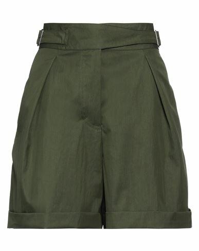 Kenzo Woman Shorts & Bermuda Shorts Military green Cotton, Polyamide Cover