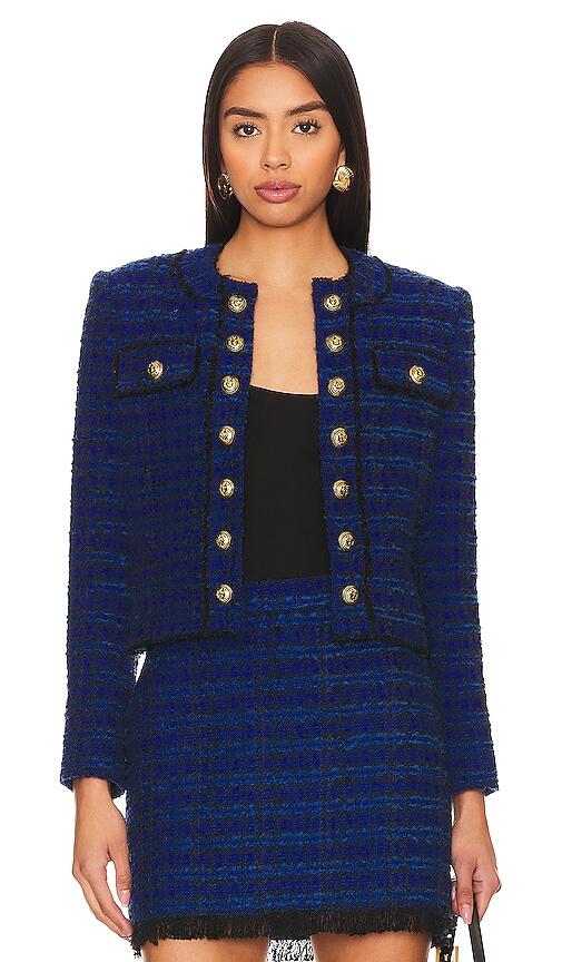 Generation Love Karson Tweed Jacket in Blue Cover