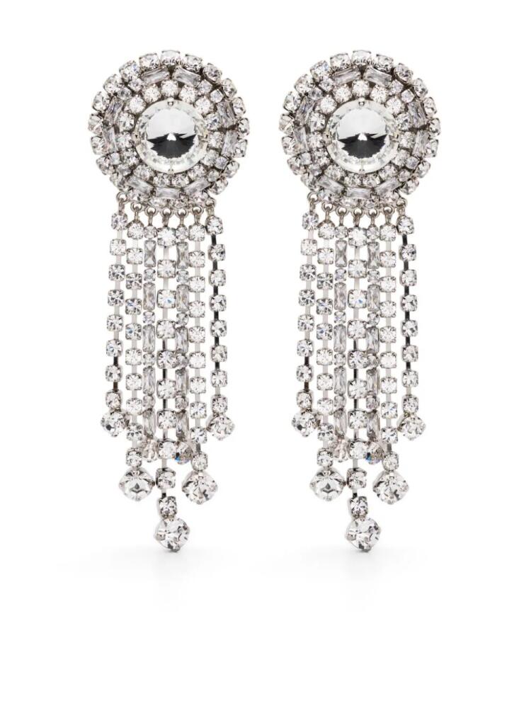 Alessandra Rich crystal-embellished dangle earrings - Silver Cover