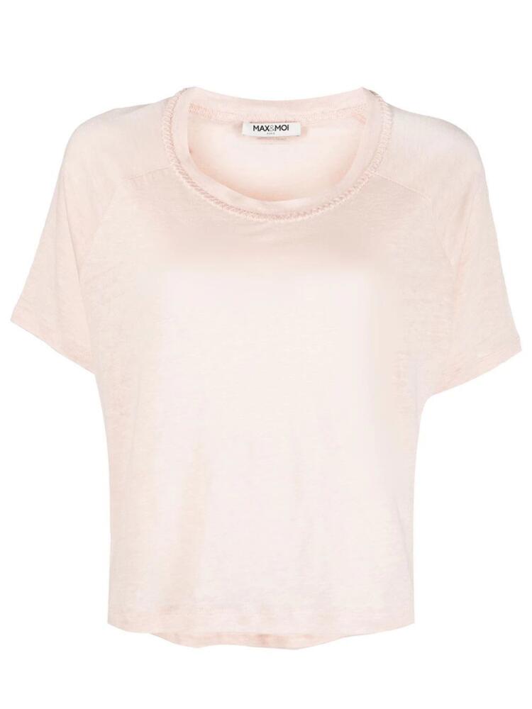 Max & Moi fine-knit round-neck T-shirt - Pink Cover