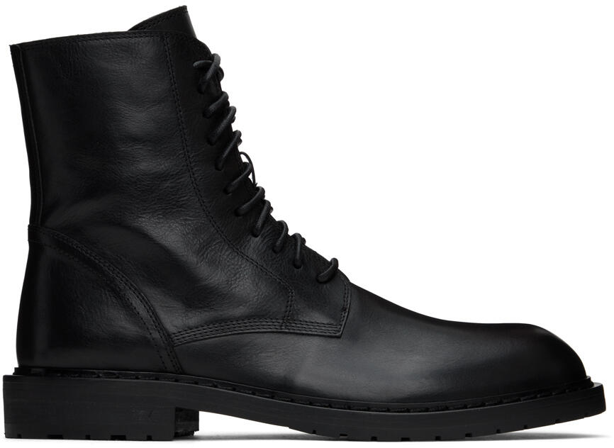 Ann Demeulemeester Black Combat Boots Cover