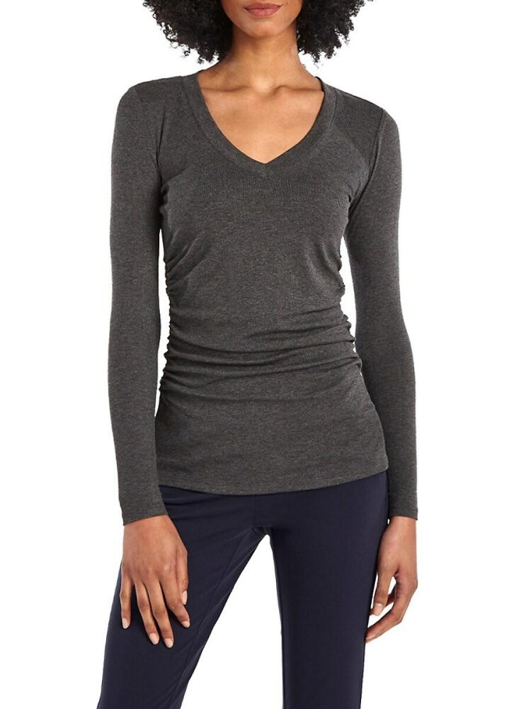 Capsule 121 Women's The Helios Long Sleeve V-Neck T-Shirt - Grey Cover