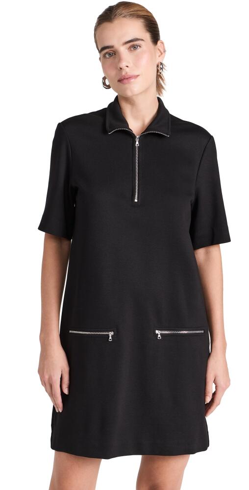 Rosetta Getty Zip Up Shift Dress Black Cover