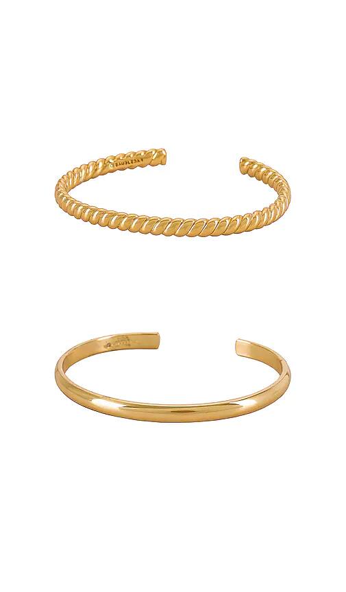 BaubleBar Arlo Cuff Set in Metallic Gold Cover