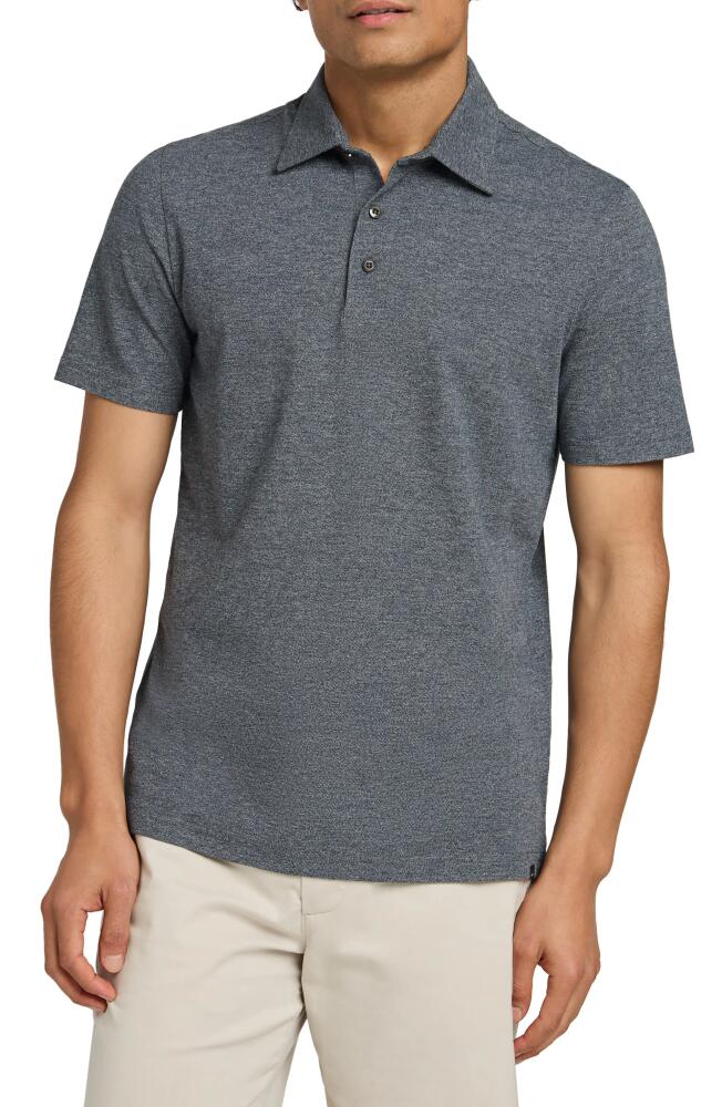 Faherty Movement Piqué Polo in Dusty Iron Heather Cover