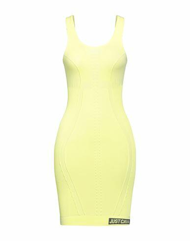 Just Cavalli Woman Mini dress Acid green Polyamide, Elastane Cover