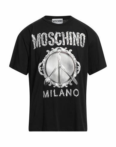 Moschino Man T-shirt Black Organic cotton Cover