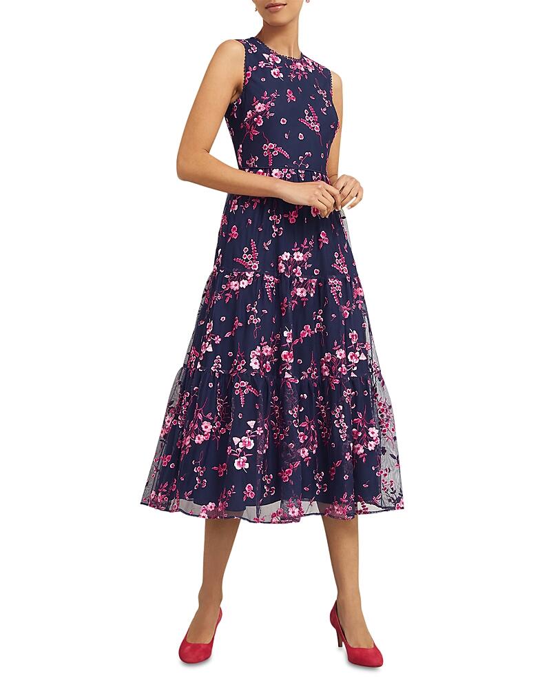 Hobbs London Bethany Floral Embroidered Midi Dress Cover