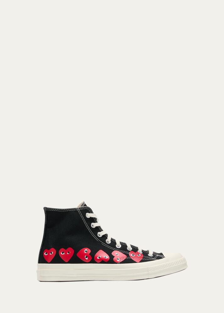 Comme des Garcons x Converse Men's Chuck 70 Multi Heart High-Top Sneakers Cover