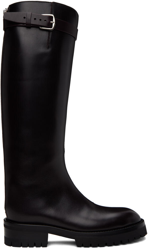 Ann Demeulemeester Burgundy Nes Riding Boots Cover