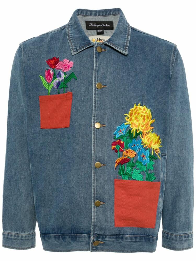 KidSuper Flower Pots denim jacket - Blue Cover