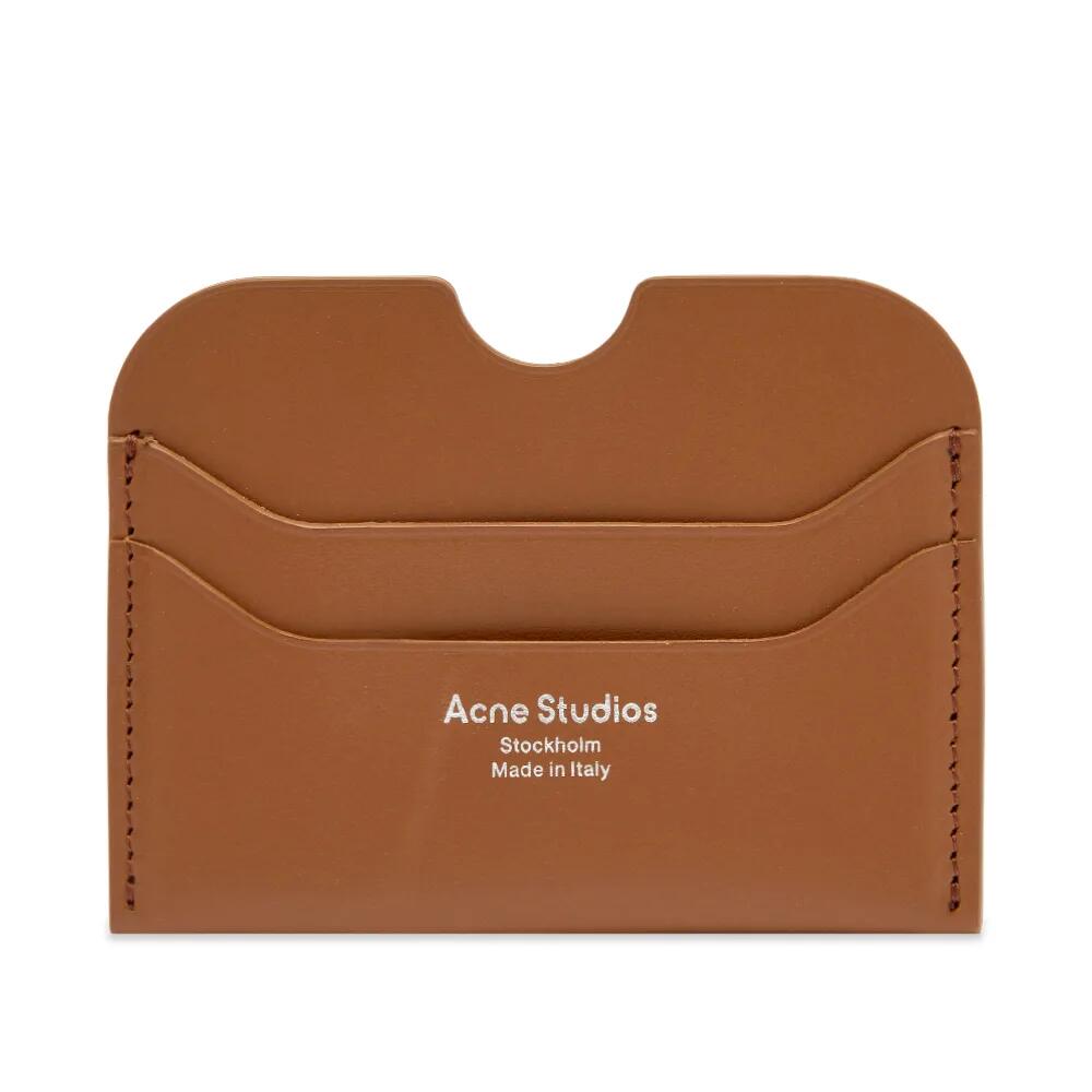 Acne Studios Women's Elmas Large Card Holder in Camel Brown Cover