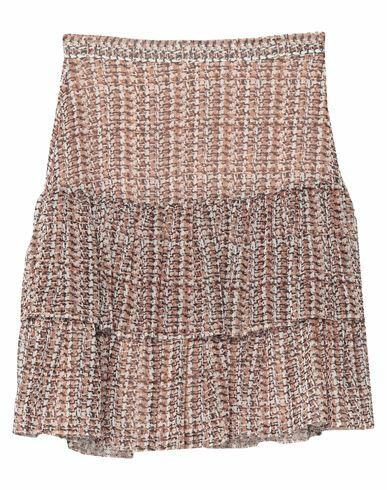 Kaos Woman Mini skirt Camel Polyester, Metallic fiber Cover