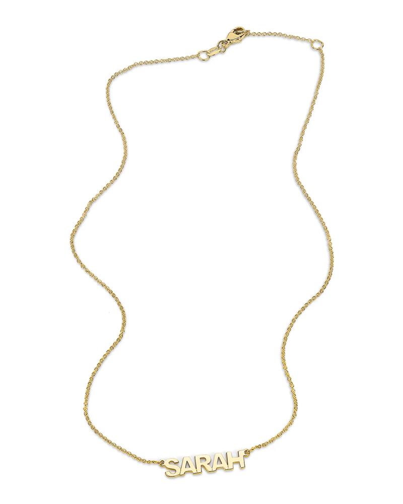 Sarah Chloe Ava 14k Gold Cutout Name Necklace Cover