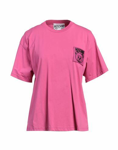 Moschino Woman T-shirt Fuchsia Cotton Cover