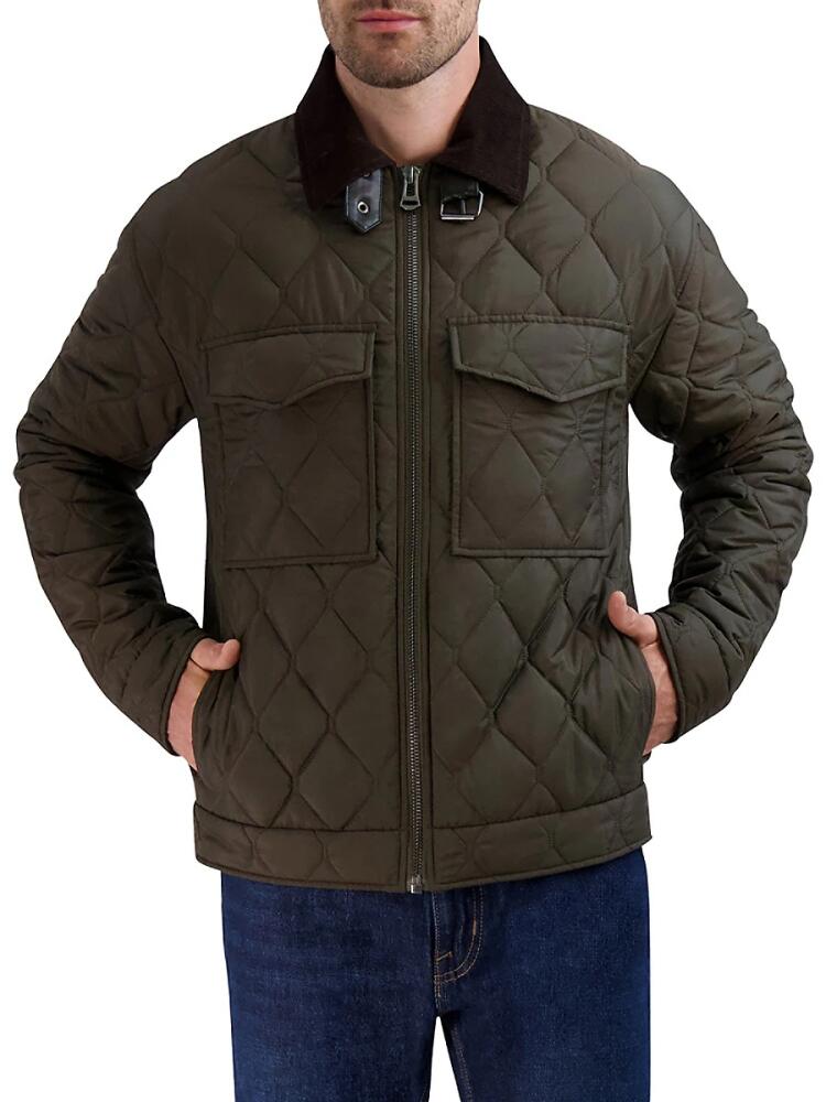 Cole Haan Men's Diamond Quilted Jacket - Olive Cover