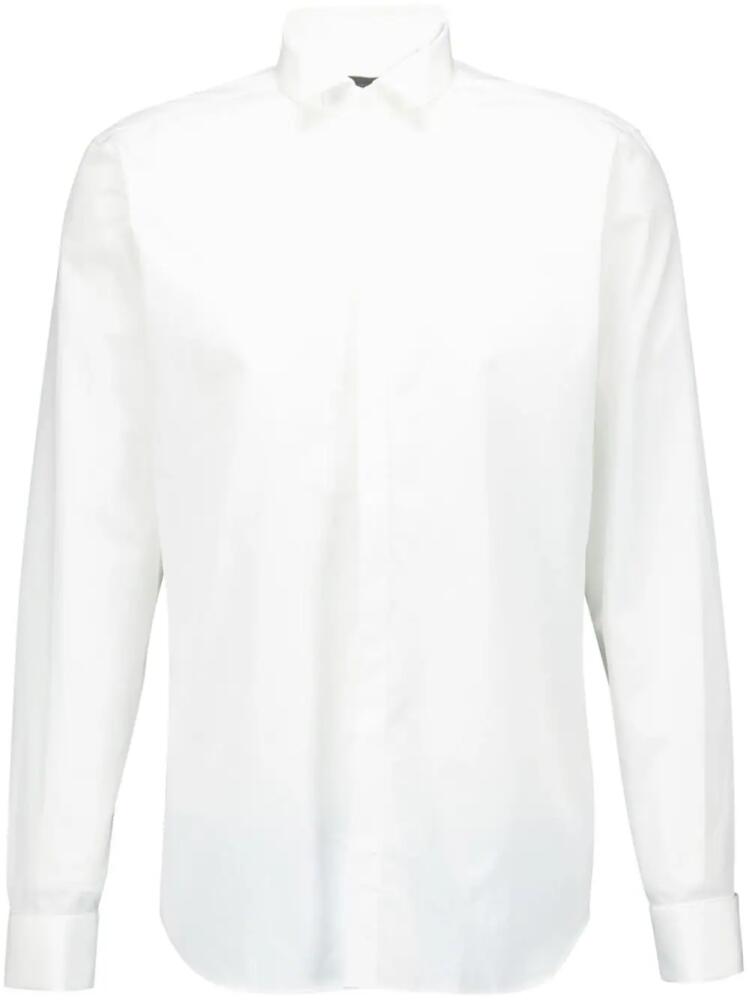 Corneliani long-sleeve poplin shirt - White Cover