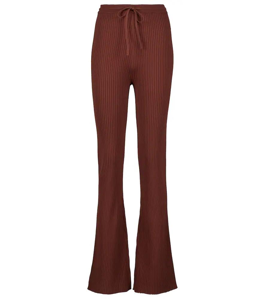 Nanushka Cornelie ribbed-knit high-rise pants Cover