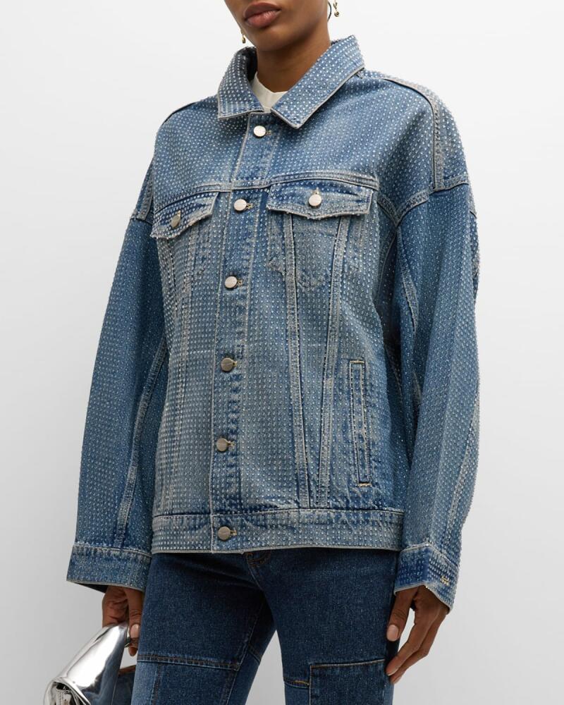 Marc Jacobs Crystal Denim Oversized Trucker Jacket Cover