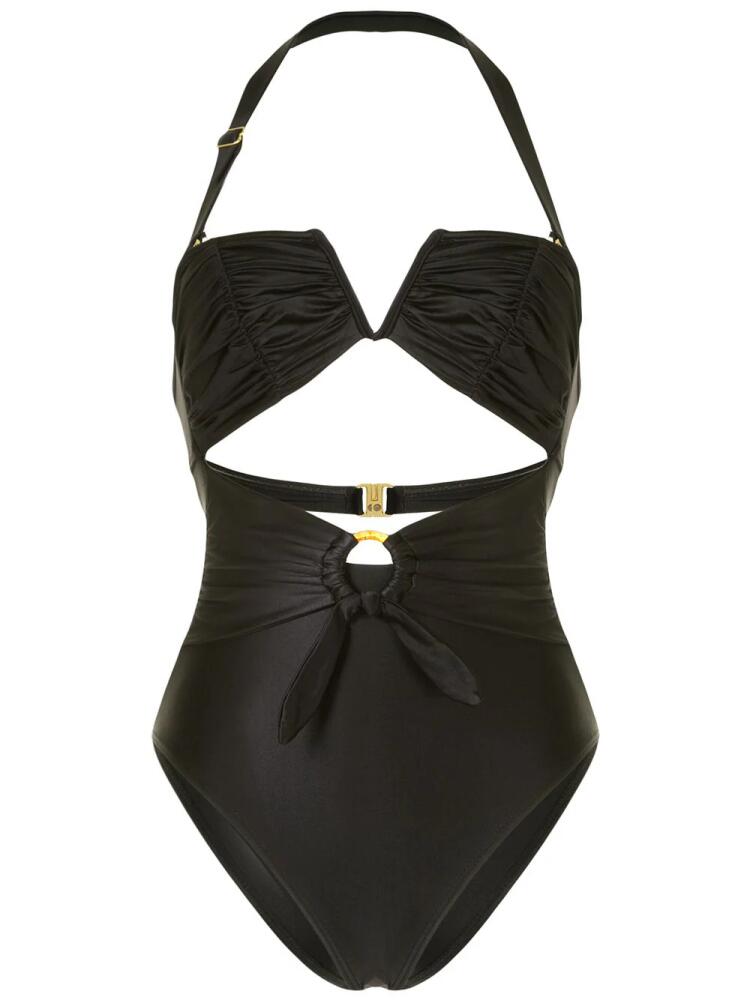 Duskii Fleur ruched swimsuit - Black Cover