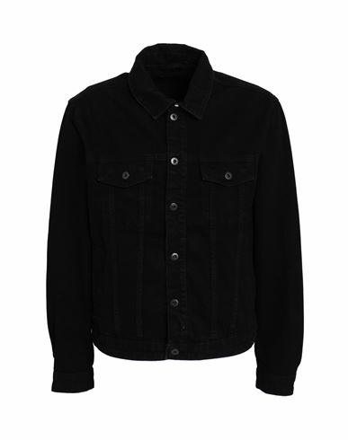 Topman Man Denim outerwear Black Cotton Cover