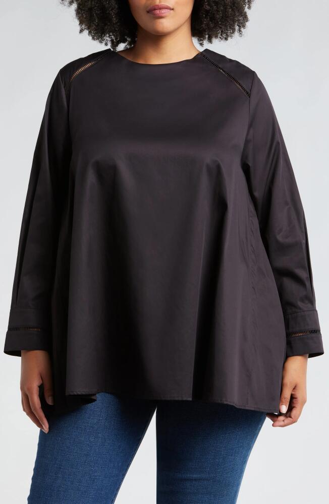 HARSHMAN Isolde Long Sleeve Cotton Top in Black Cover