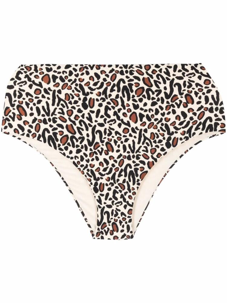 Nanushka leopard-print high-rise bikini briefs - Neutrals Cover