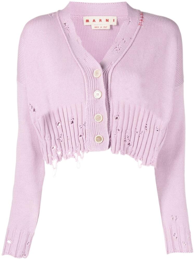 Marni V-neck cotton cardigan - Pink Cover