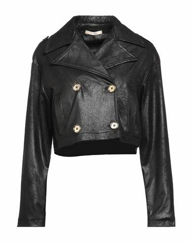 No-nà Woman Jacket Black Polyester, Elastane Cover