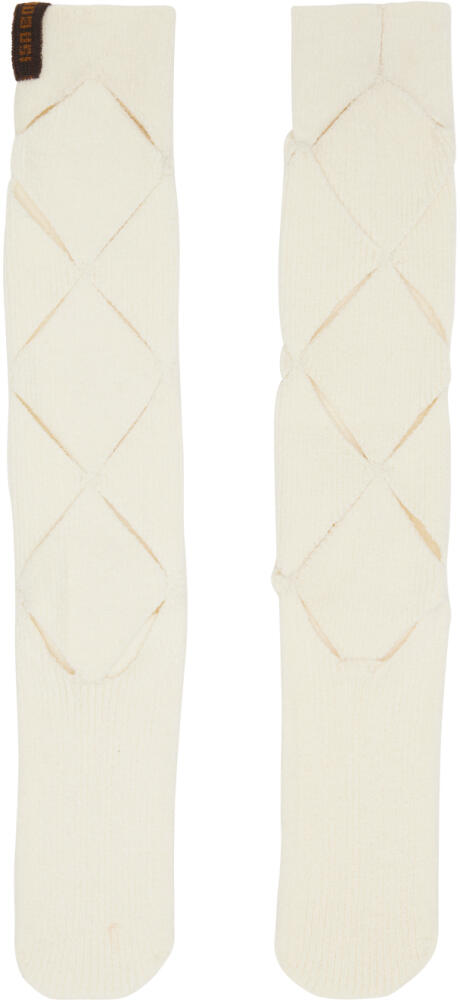 Isa Boulder SSENSE Exclusive Off-White Argyle Socks Cover