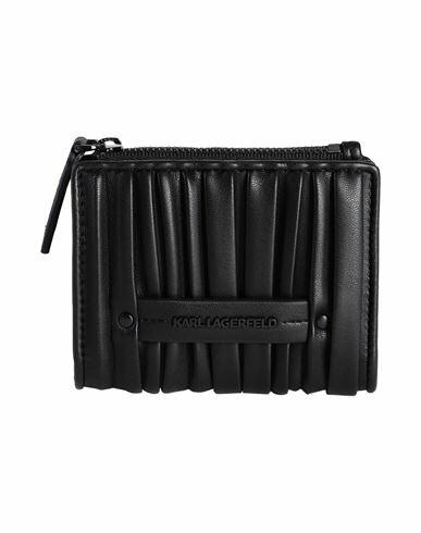 Karl Lagerfeld Woman Wallet Black Recycled polyurethane Cover