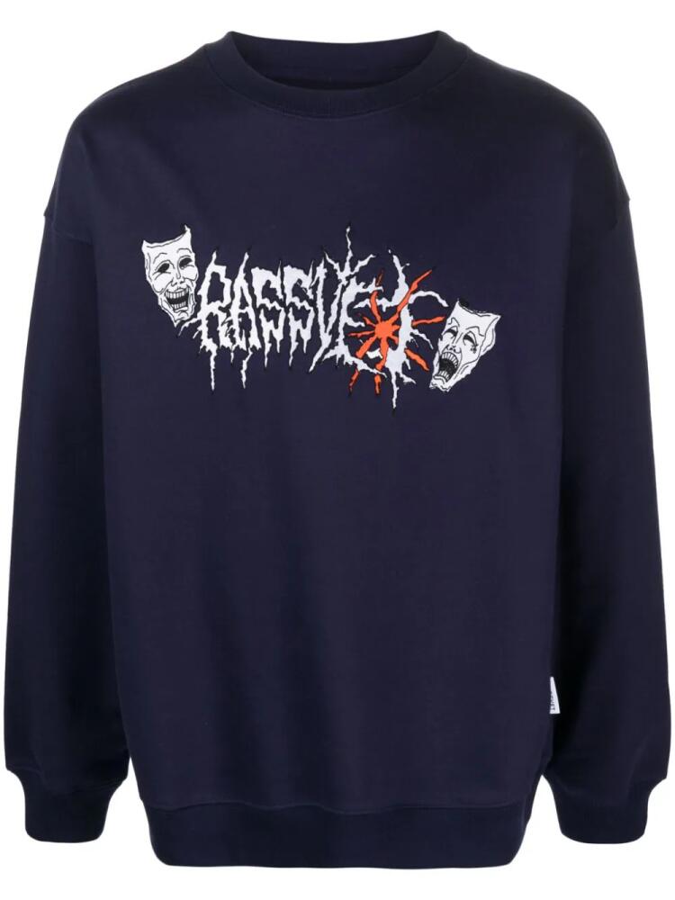 RASSVET graphic-print cotton sweatshirt - Blue Cover