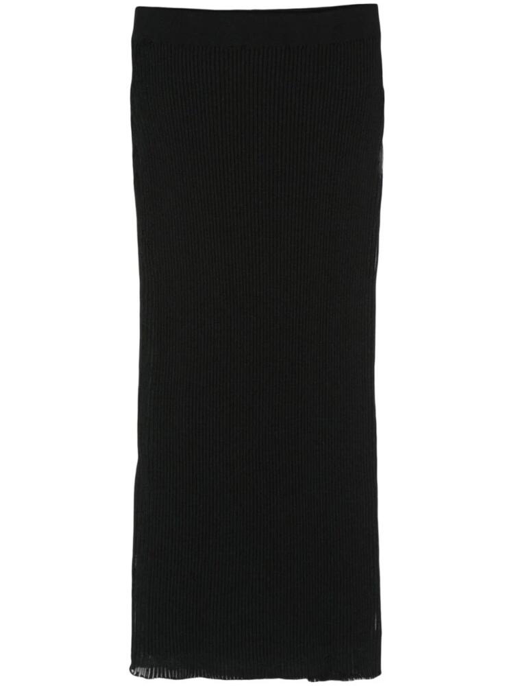 Roberto Collina high-waist devoré pencil skirt - Black Cover