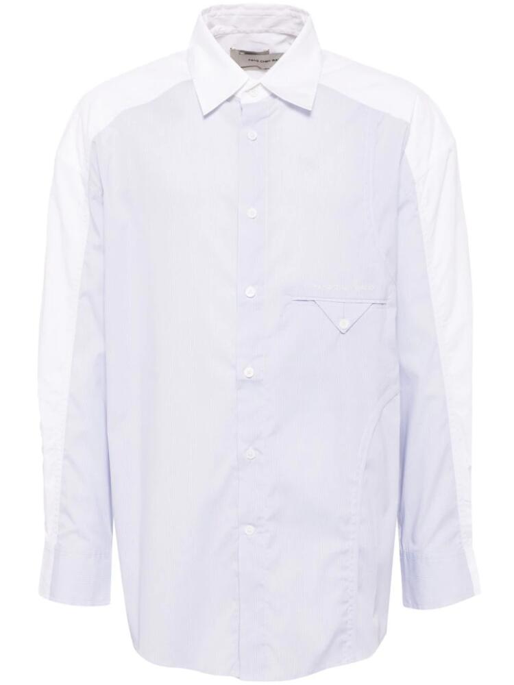 Feng Chen Wang panelled shirt - White Cover