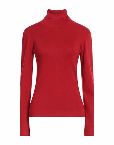 Silvian Heach Woman Turtleneck Red Nylon, Viscose Cover