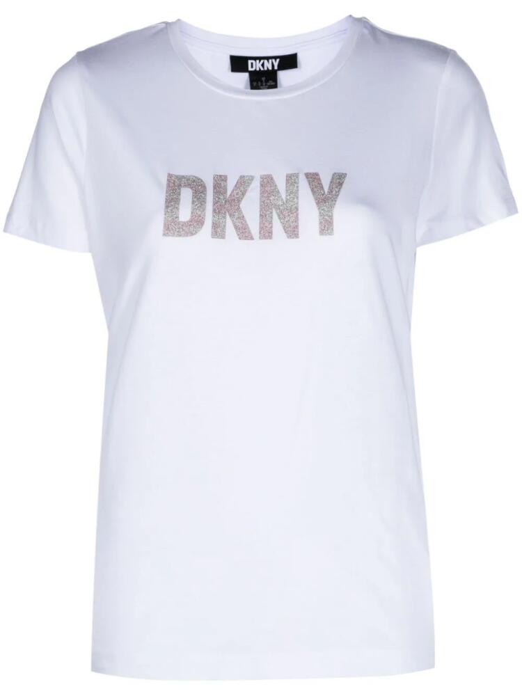 DKNY logo-print short-sleeve T-shirt - White Cover