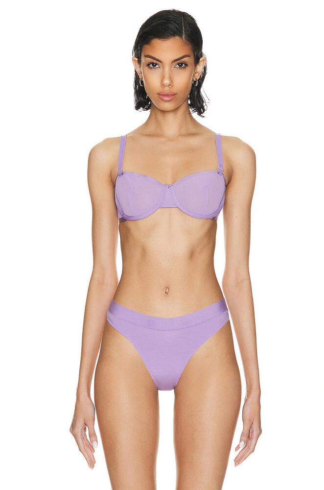 CUUP Mesh Balconette Bra in Lavender Cover