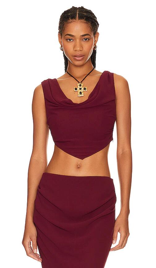 LOBA Antonella Corset Top in Burgundy Cover