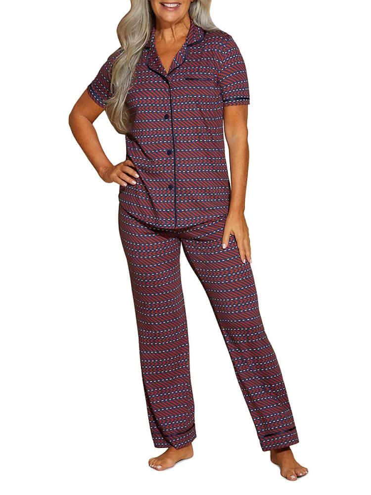 Cosabella Women's Bella 2-Piece Pajama Set - Geo 2 Sahara Cover