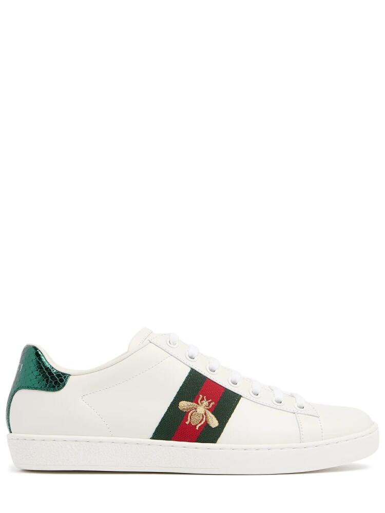 GUCCI 30mm New Ace Bee Leather Sneakers Cover